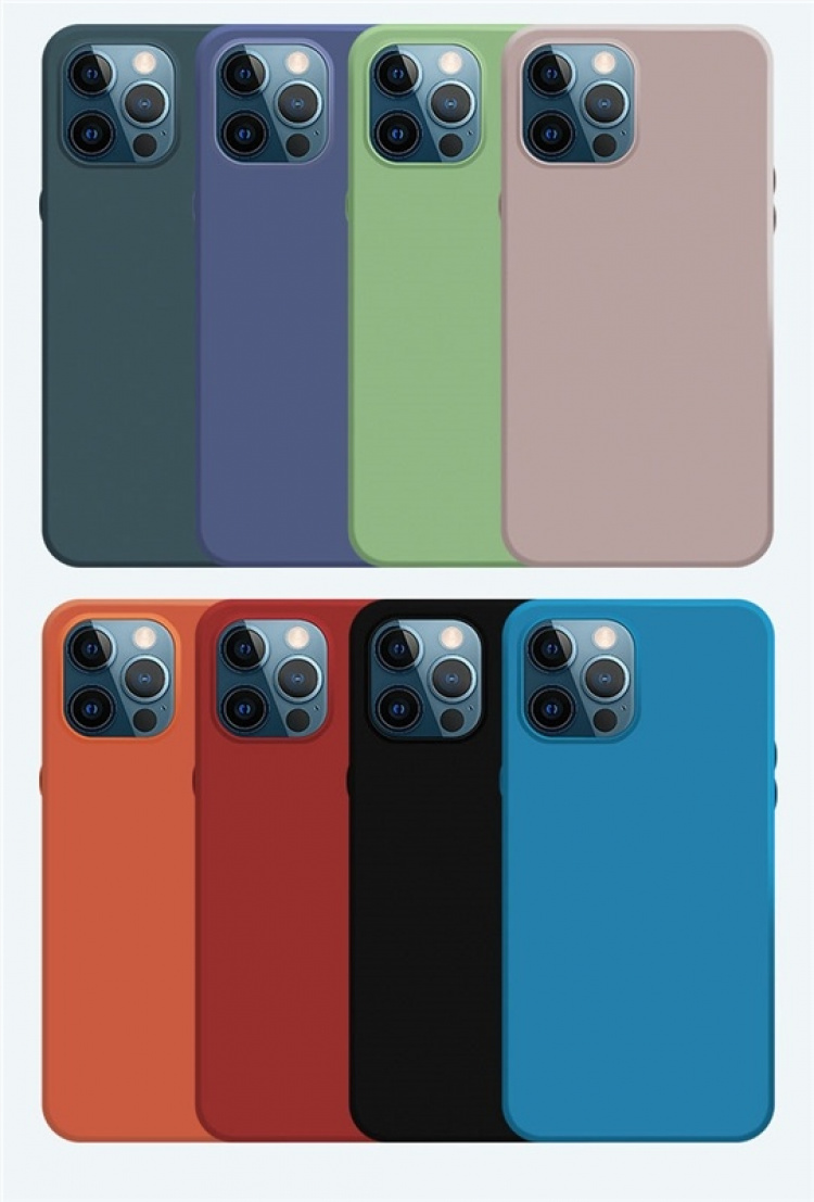 Silikoninen kännykkäkuori iPhone 12 Pro Maxille, punainen