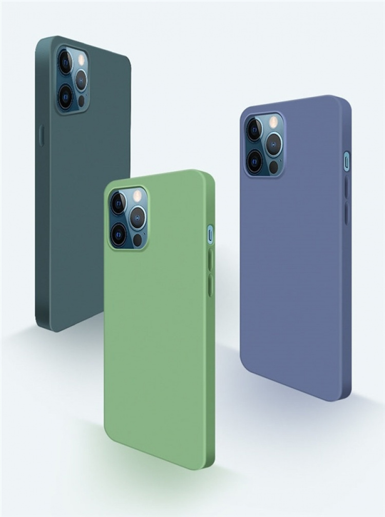 Silikoninen kännykkäkuori iPhone 12 Pro Maxille, punainen