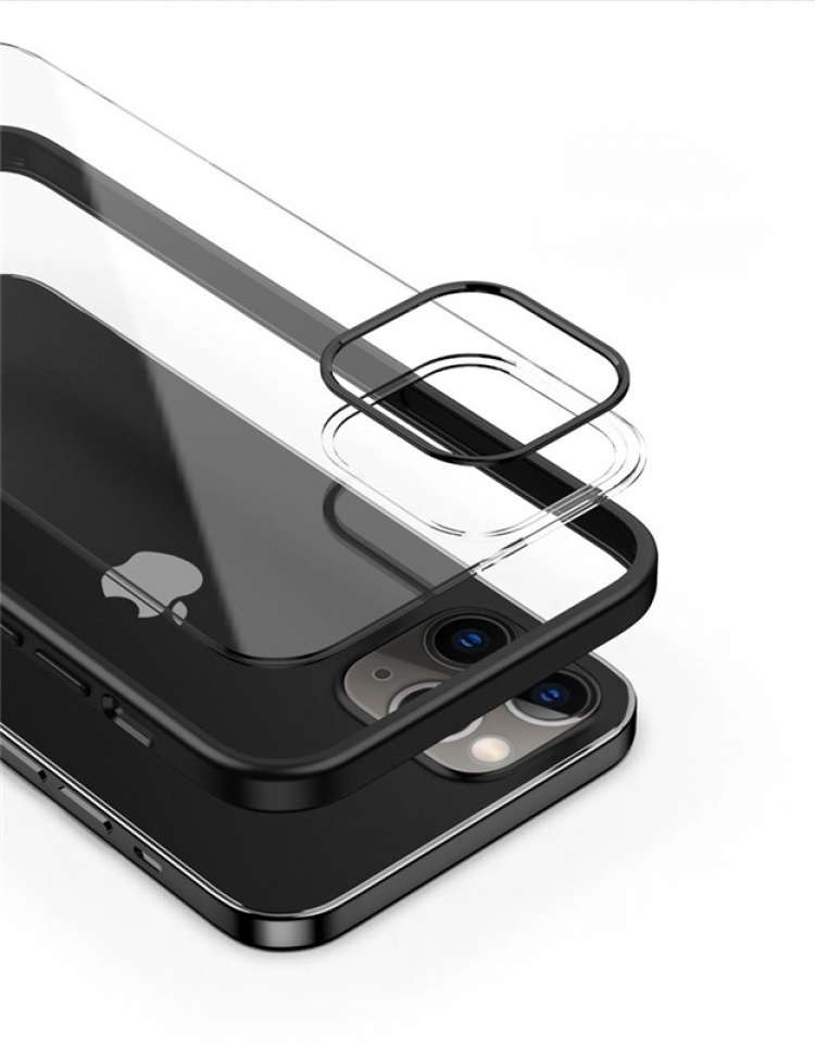 Tyylikäs puhelinkotelo iPhone 12 minille, Musta Tyylikäs puhelinkotelo iPhone 12 minille, Musta