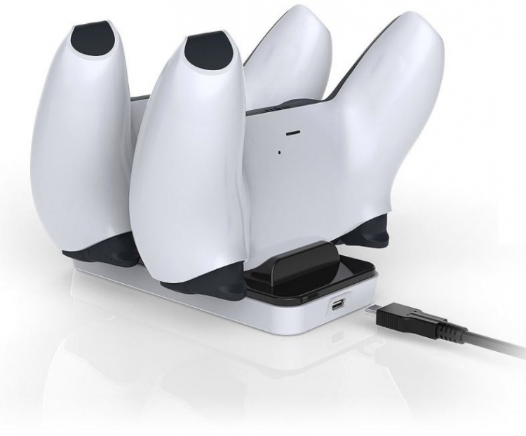 Dobe-tuplalatausasema kahdelle PS5 DualSense -ohjaimelle Dobe-tuplalatausasema kahdelle PS5 DualSense -ohjaimelle