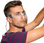 Läpinäkyvä immesuoja/kasvosuoja