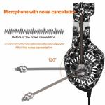Pelikuulokkeet PC:lle, harmaa naamiointi