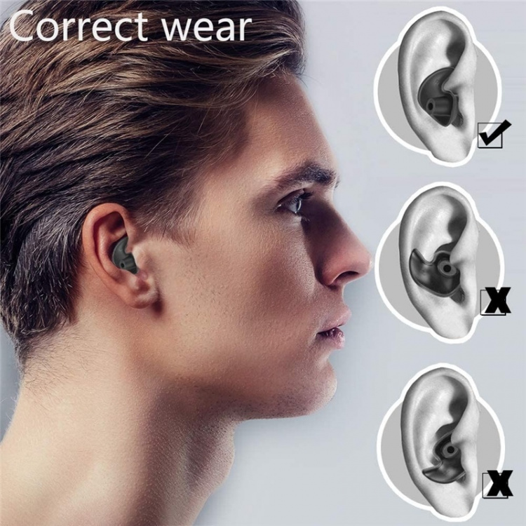 Korvatulpat uimiseen, musta