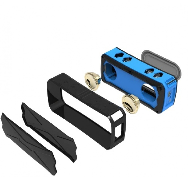 Vedenkestävä kaiutin + silikoninen kantohihna Vedenkestävä kaiutin + silikoninen kantohihna