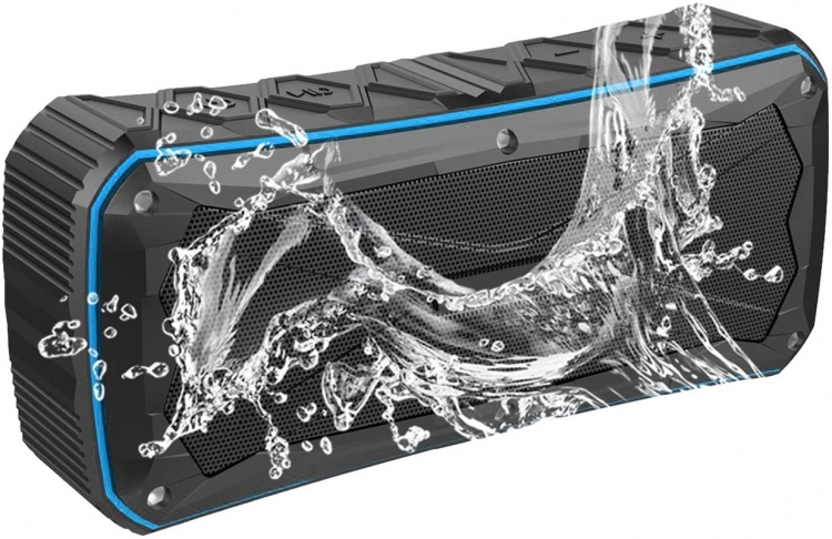 Vedenkestävä kaiutin + silikoninen kantohihna Vedenkestävä kaiutin + silikoninen kantohihna