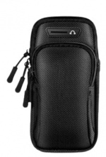 Käsivarsi laukku kuulokeliitännällä, Musta Käsivarsi laukku kuulokeliitännällä, Musta