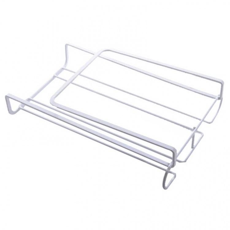 Metallinen viinilasiteline 6 lasille, valkoinen