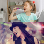 Minimikrofoni, vaaleanpunainen