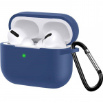 Silikonikuori koukulla Airpods Prolle, sininen Silikonikuori koukulla Airpods Prolle, sininen
