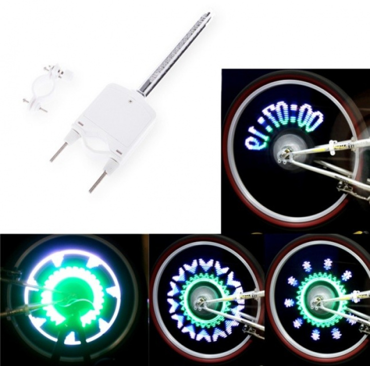 Polkupyörän pyörän valaistus 40 kuviolla ja 5 sanalla Polkupyörän pyörän valaistus 40 kuviolla ja 5 sanalla