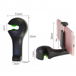 2 in 1 niskatuen pidike matkapuhelimelle ja koukku, musta 2 in 1 niskatuen pidike matkapuhelimelle ja koukku, musta