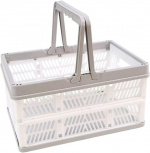 Förvaringskorg hopfällbar med hantag, Grå