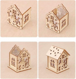 Tee-se-itse joululyhty, jossa joulupukki ja LED-valot eri väreissä