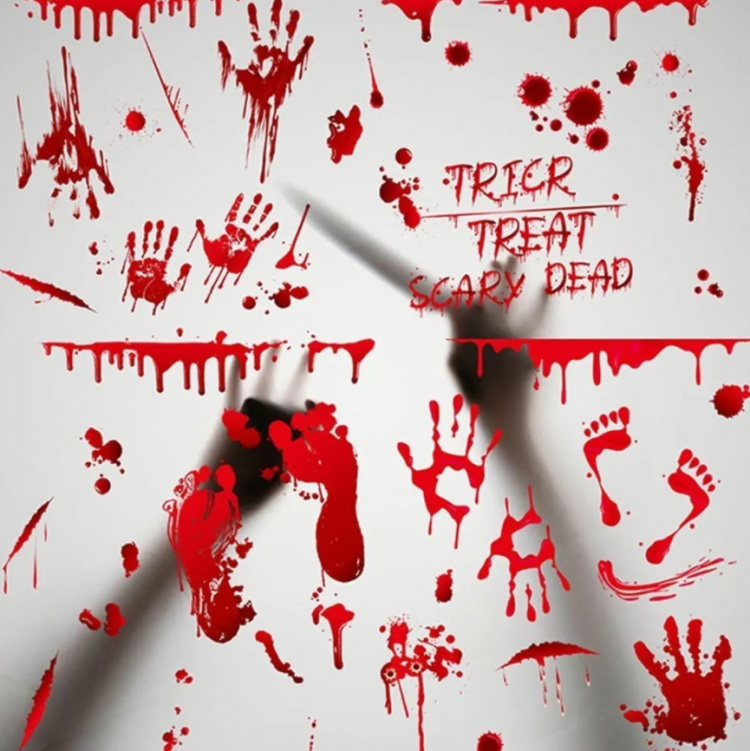 Veriset seinäkoristeet Halloween-aiheilla, 30x20 Veriset seinäkoristeet Halloween-aiheilla, 30x20