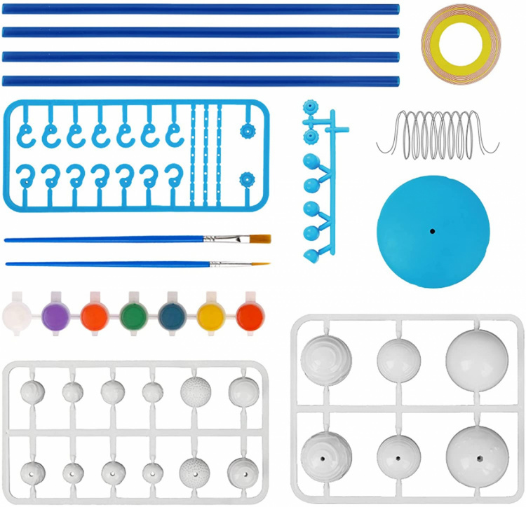 Ripustettava aurinkokuntamalli + valovärit Ripustettava aurinkokuntamalli + valovärit