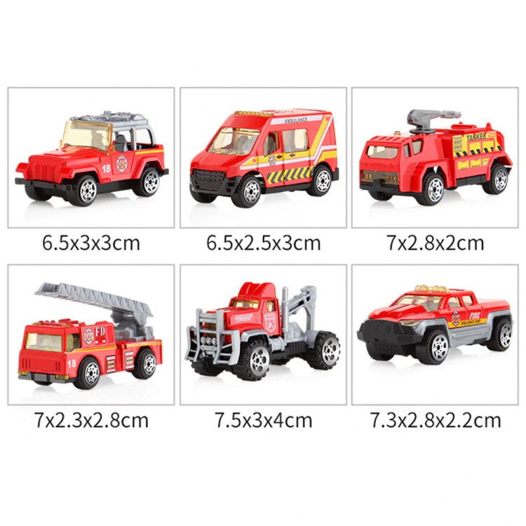 6 paloauton sarja, mukaan lukien paloauto