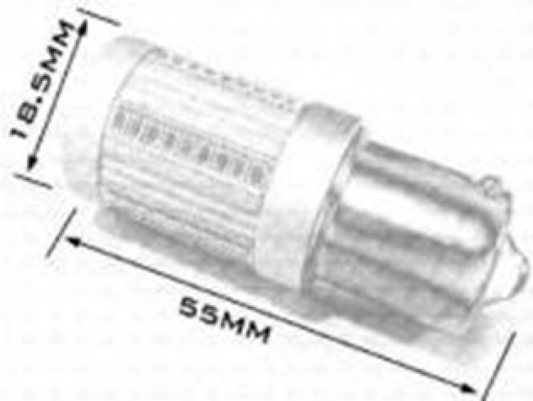 Canbus LED-valaisin, 1157-66SMD, 1300±10lm, punainen