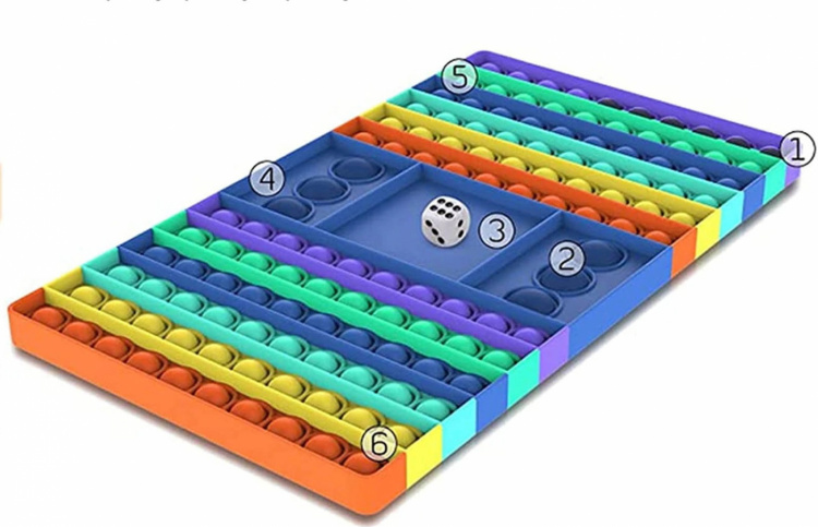 Pop-It shakkilauta pyöristetyillä kulmilla Pop-It shakkilauta pyöristetyillä kulmilla