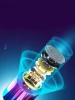 Bluetooth mini-kaiutin kromattu ombre, Lila/Sininen Bluetooth mini-kaiutin kromattu ombre, Lila/Sininen