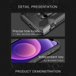 Kestävä kotelo jalustalla iPhone 13 Pro:lle, musta Kestävä kotelo jalustalla iPhone 13 Pro:lle, musta