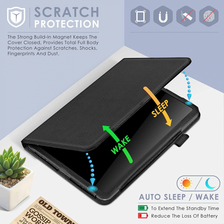 Kotelo kynätelineellä iPad Mini 6:lle, musta Kotelo kynätelineellä iPad Mini 6:lle, musta