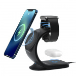 Qi-laturi mobiililaitteille, 15W, musta Qi-laturi mobiililaitteille, 15W, musta