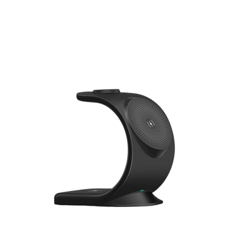 Qi-laturi mobiililaitteille, 15W, musta Qi-laturi mobiililaitteille, 15W, musta