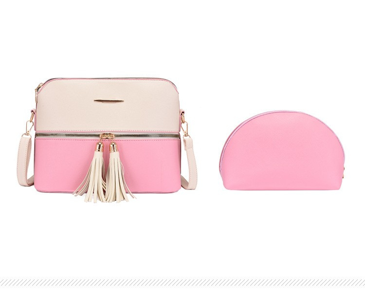 Käsilaukut, Beige Vaaleanpunainen ja kultaiset yksityiskohdat Käsilaukut, Beige Vaaleanpunainen ja kultaiset yksityiskohdat