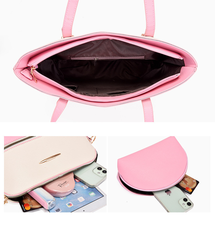 Käsilaukut, Beige Vaaleanpunainen ja kultaiset yksityiskohdat Käsilaukut, Beige Vaaleanpunainen ja kultaiset yksityiskohdat