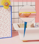 Laatikon pyörät ruostumatonta terästä 4 kpl, oranssi