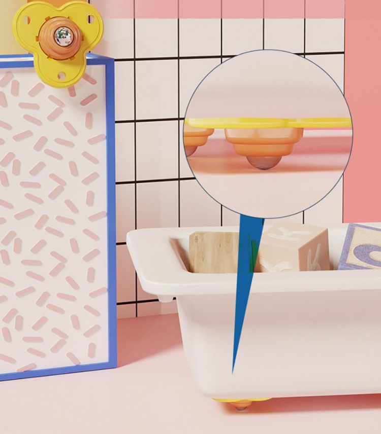 Laatikon pyörät ruostumatonta terästä 4 kpl, oranssi