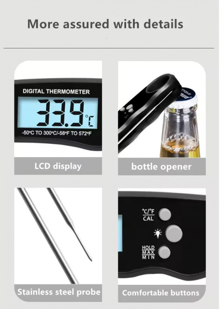 Lämpömittari, musta