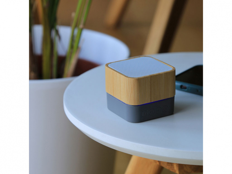 Bluetooth Mini puinen kaiutin toimistoon, Harmaa
