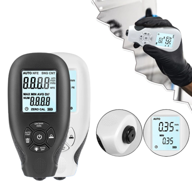 Paksuusmittari auton maalipinnoille, Valkoinen