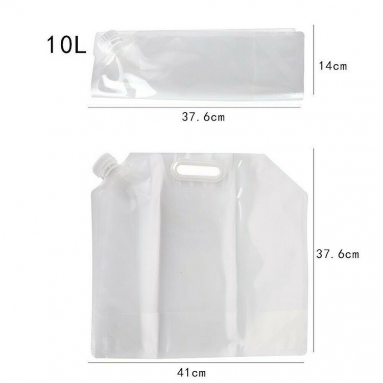 Taitettava vesisäiliö 10L kahvalla ja hanalla