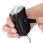 Käsikäyttöinen LED-taskulamppu, Musta