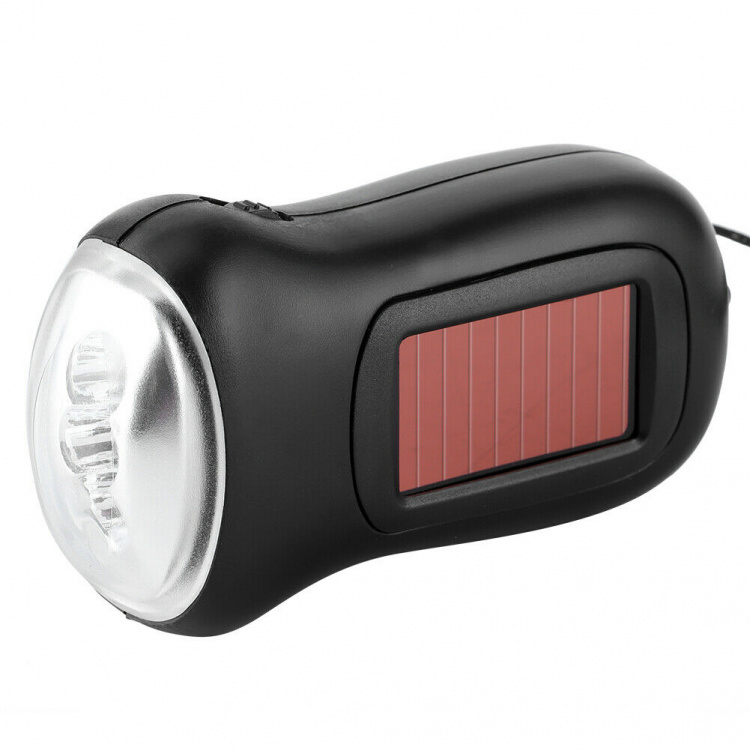 Käsikäyttöinen LED-taskulamppu, Musta