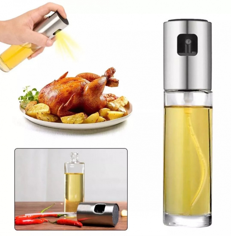 Lasinen suihkepullo etikkaa/öljyä varten, 100ml