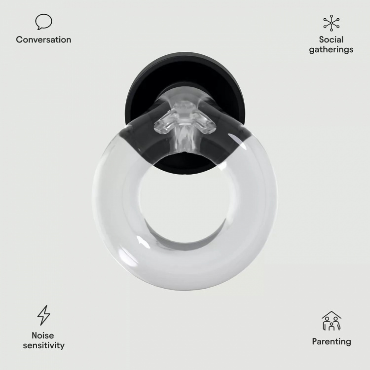 Melua vaimentavat korvatulpat, läpinäkyvä