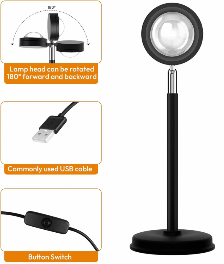 Auringonlaskun lamppu 