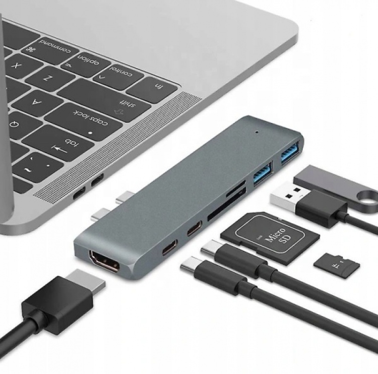 USB-keskitin Macbook Pro/Air -tietokoneelle