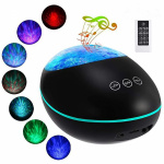 Lucky Stone Ocean LED-projektiolamppu kaukosäätimellä, musta Lucky Stone Ocean LED-projektiolamppu kaukosäätimellä, musta