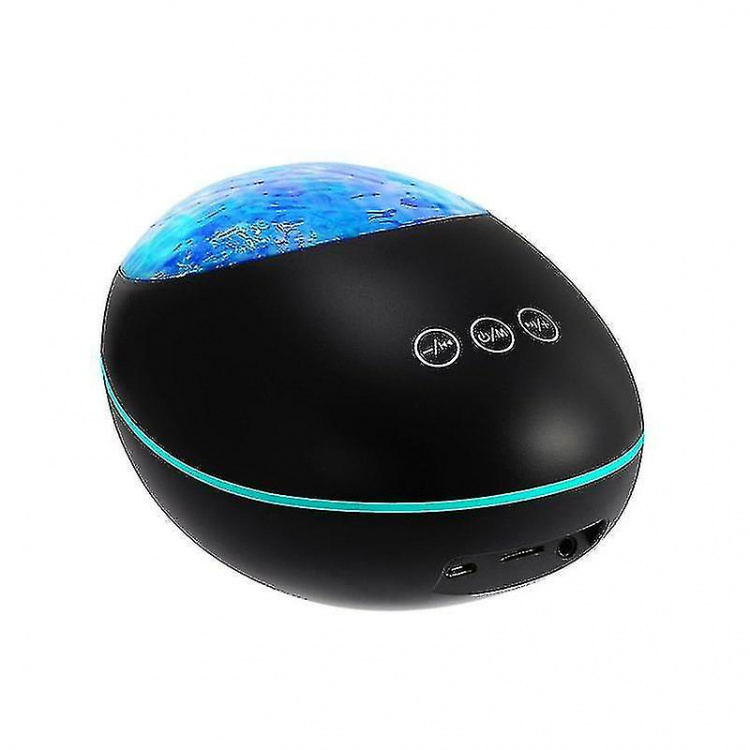 Lucky Stone Ocean LED-projektiolamppu kaukosäätimellä, musta Lucky Stone Ocean LED-projektiolamppu kaukosäätimellä, musta