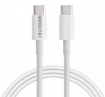 NORDIQZENZ 60W USB-kaapeli Type-C USB-C:hen, 1,8 m, valkoinen