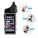 Yleisurheiluranneke, jossa on sormiaukko, musta