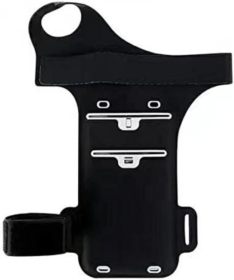 Yleisurheiluranneke, jossa on sormiaukko, musta