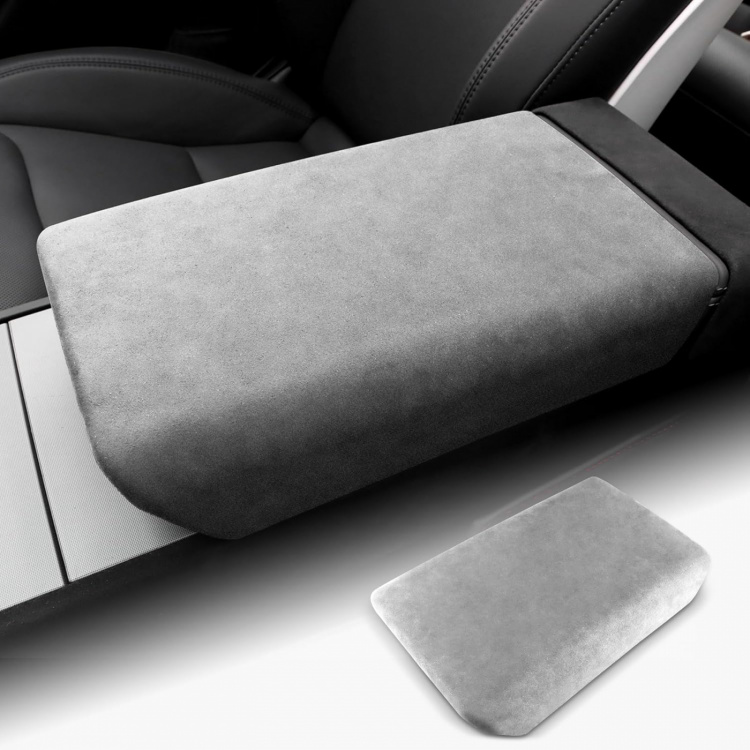 Käsinojan suojus Tesla Model 3 & Y:lle, vaaleanharmaa Käsinojan suojus Tesla Model 3 & Y:lle, vaaleanharmaa