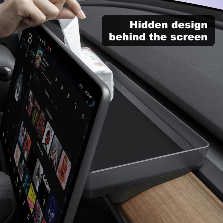 Takanäytön säilytyslaatikko, Tesla Model 3 ja Y