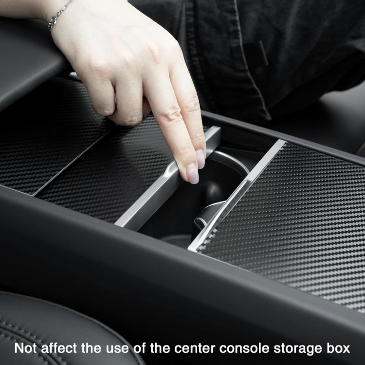 Keskikonsolin tarrat Tesla Model 3 Highland, hiilikuituinen