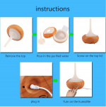 Ilmankostutin puu LED-lamppu, tumma puu 240 ml Ilmankostutin puu LED-lamppu, tumma puu 240 ml